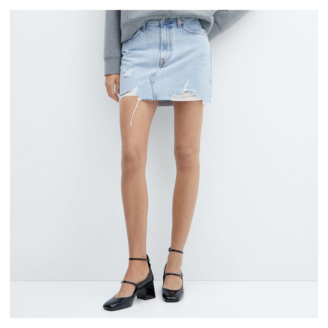 Light Blue Denim Mini-Skirt main product photo