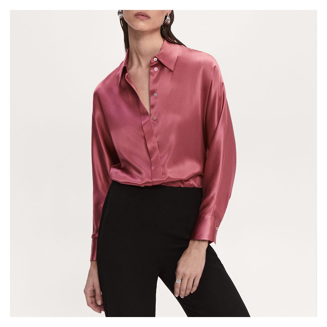 Pale Pink Silk Shirt main product photo