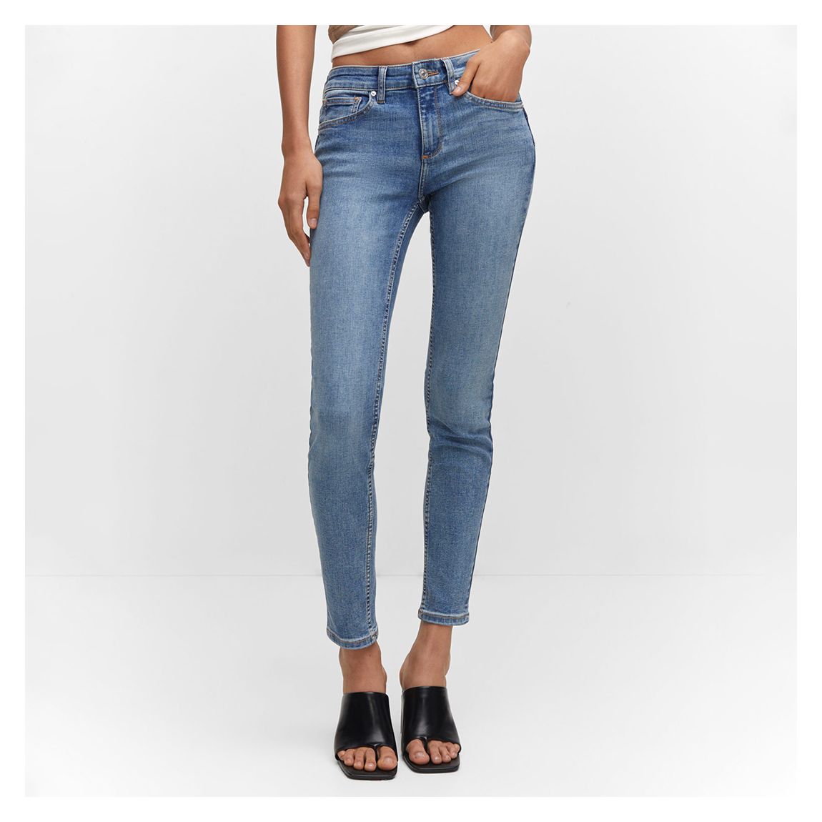 Medium Blue Skinny Push-Up Jeans main product photo
