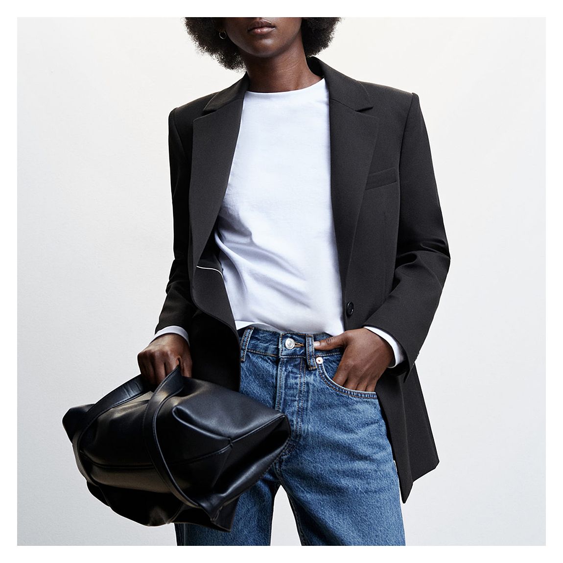 Black Suit Jacket With Buttons main product photo
