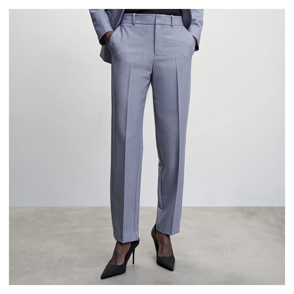 Sky Blue Straight Suit Trousers main product photo