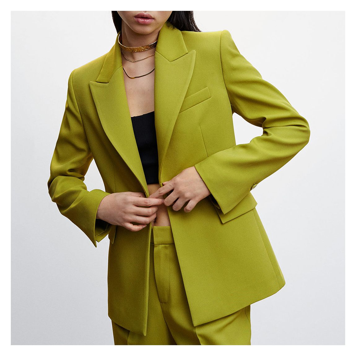 Green Pockets Suit Blazer main product photo