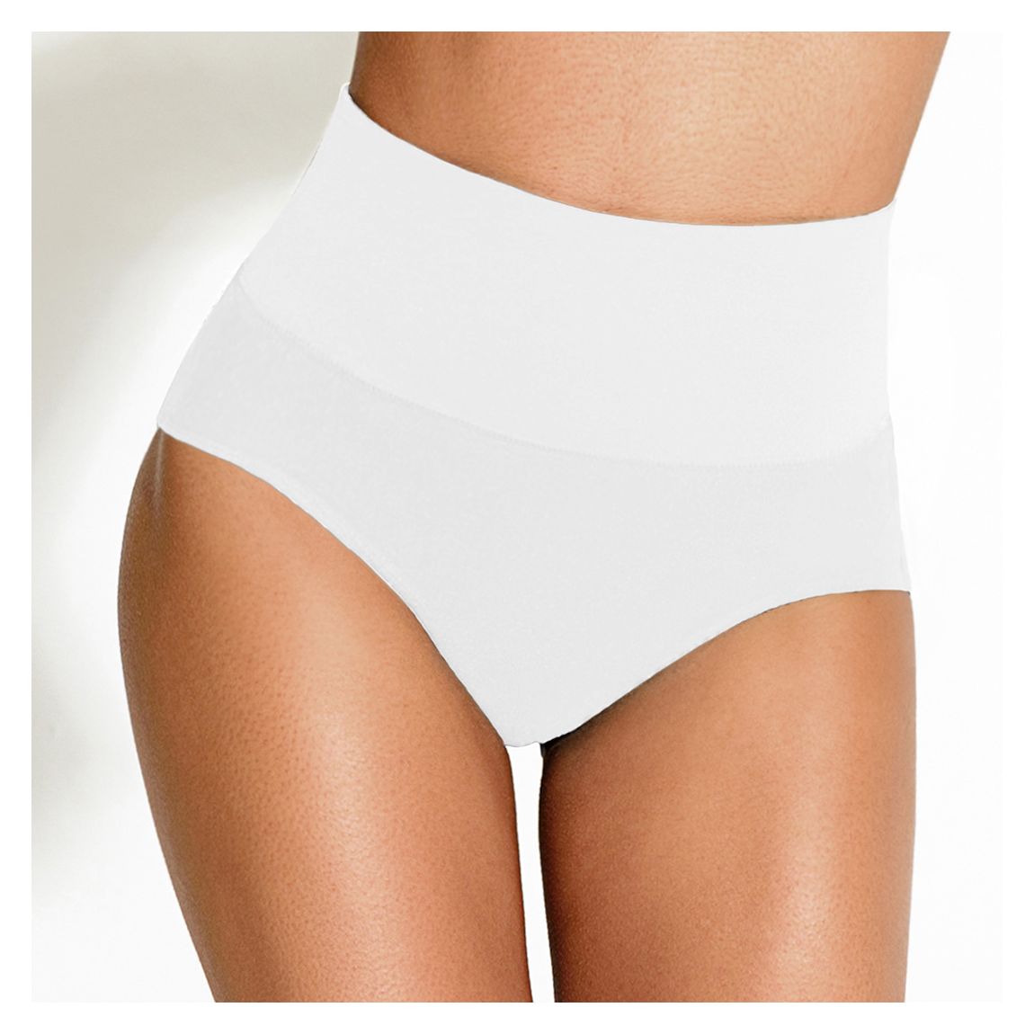 White Tummy Control Briefs main product photo