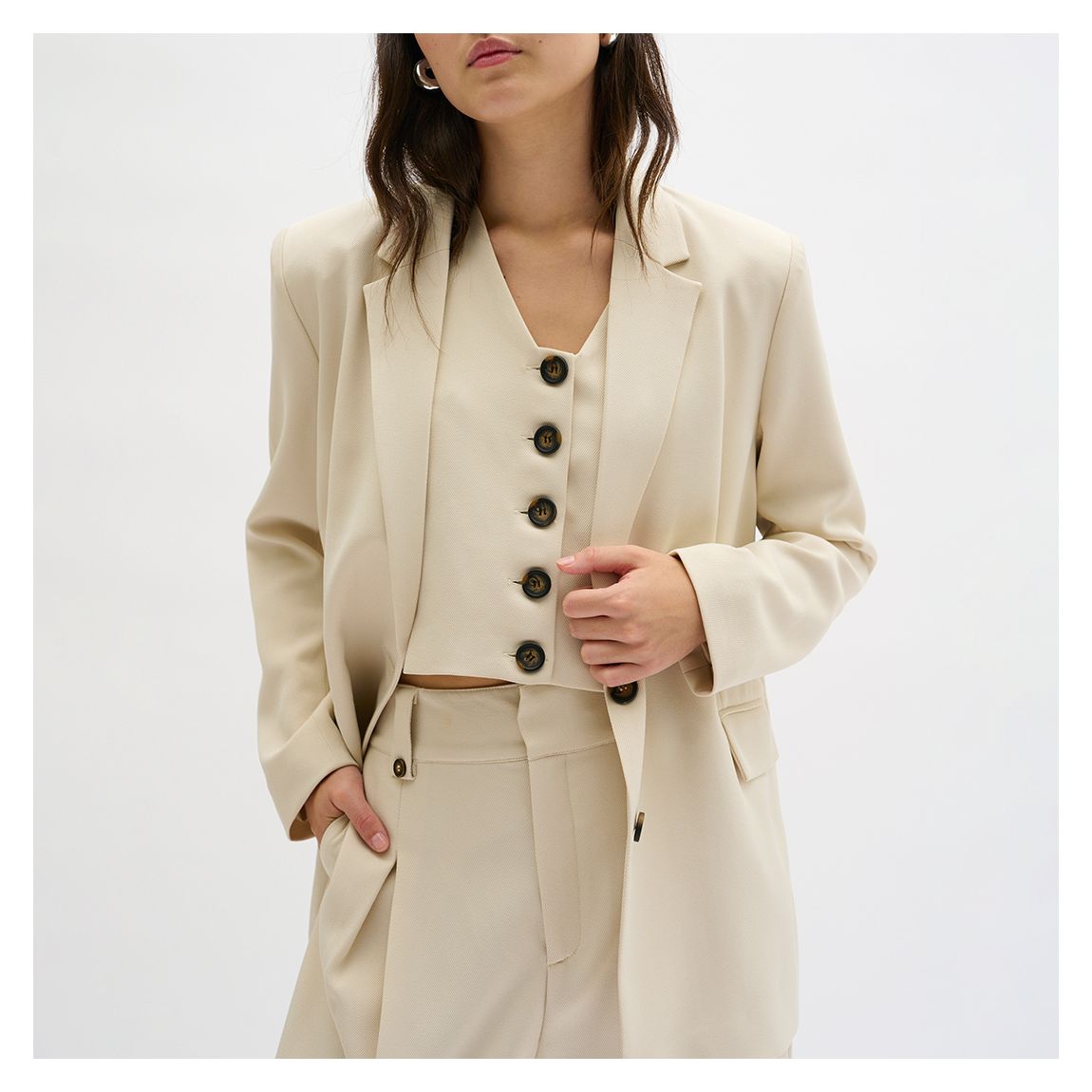 Oatmeal Disa Blazer main product photo