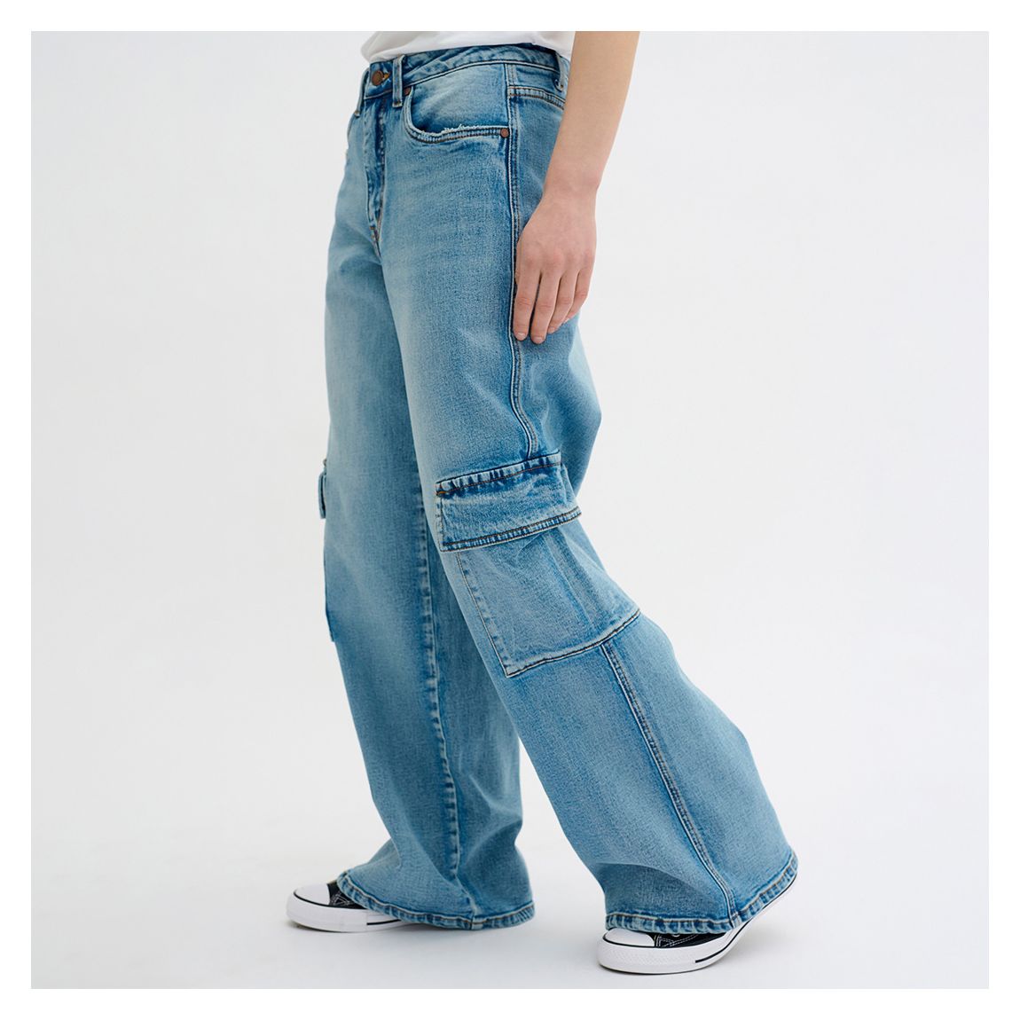 Light Blue Cargo Jean main product photo