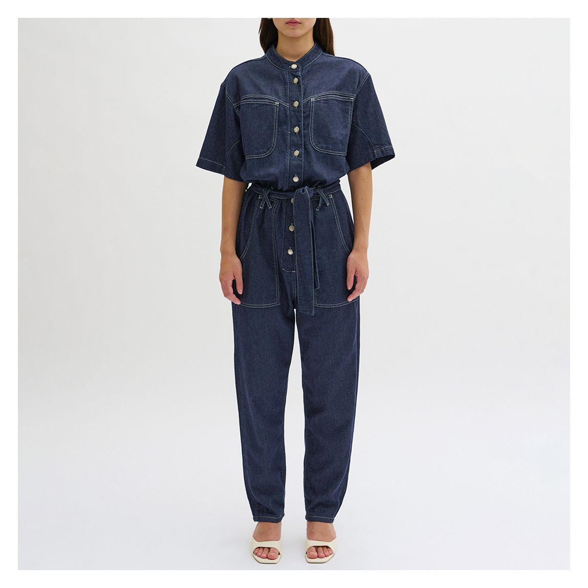 Dark Blue Cotton Malo Jumpsuit main product photo