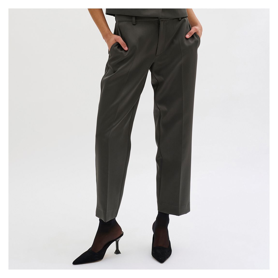 Grey Straight Leg Trousers main product photo