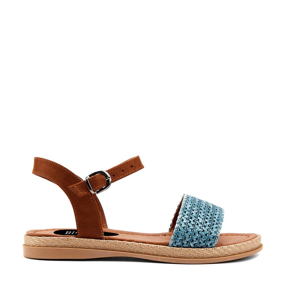 Blue Braided Strap Flat Espadrilles main product photo