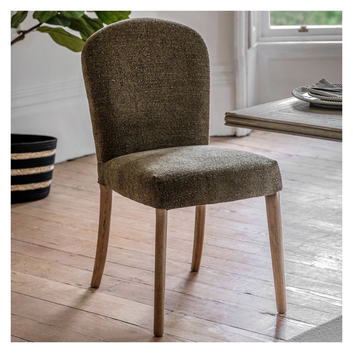 Set of 2 Larin Dining Chair, Moss Green main product photo