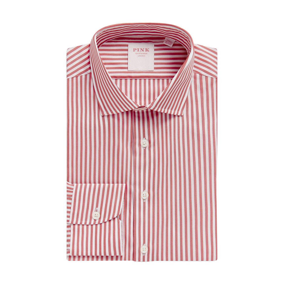 Orange Bengal Stripe Tailored Fit Cotton Shirt main product photo