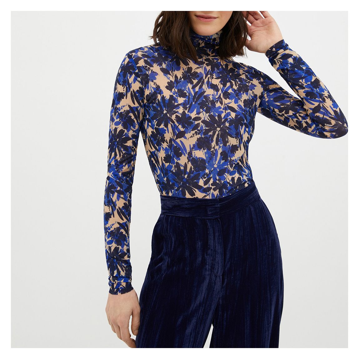 Navy Printed Acapulco Top main product photo