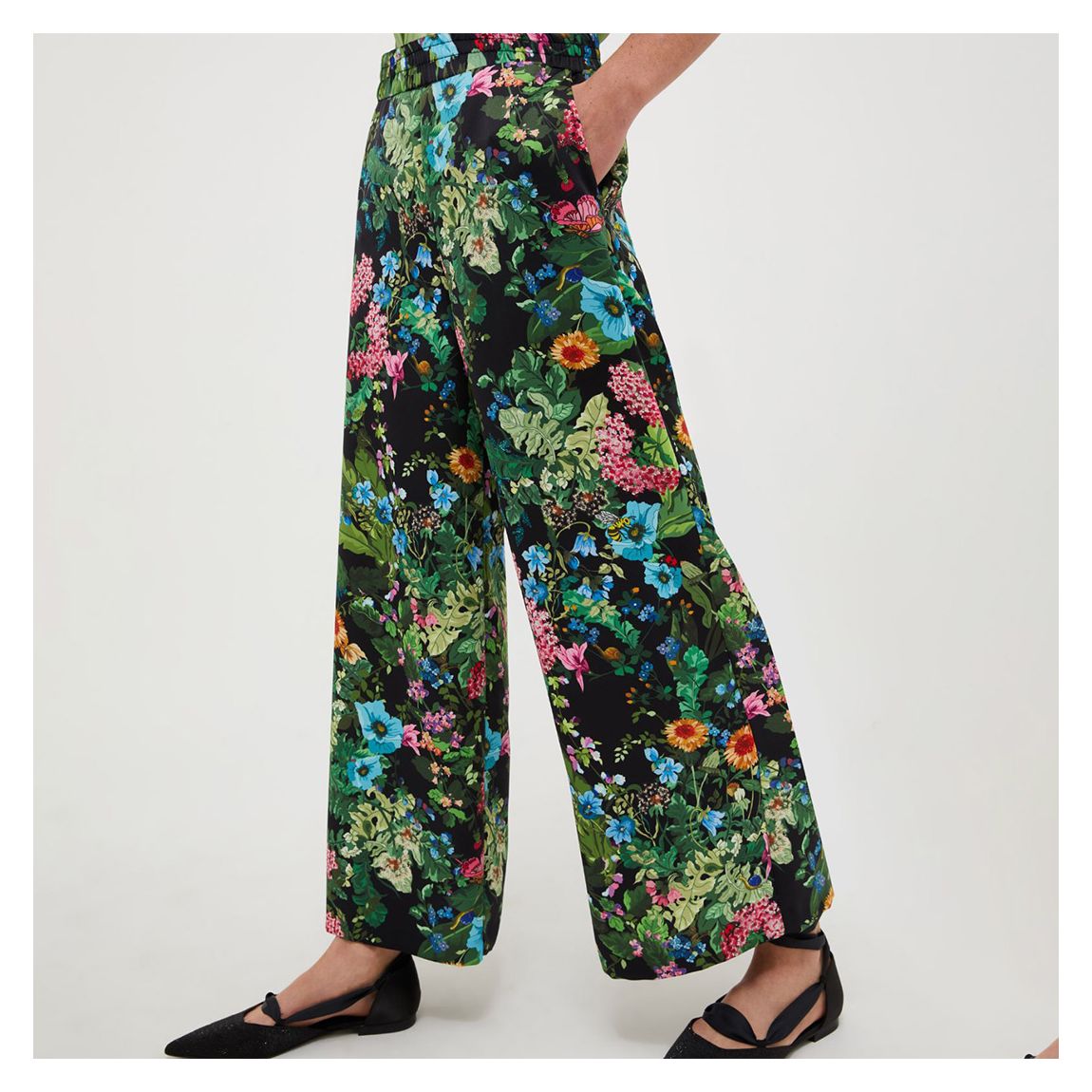 Green Floral Acrux Trouser main product photo