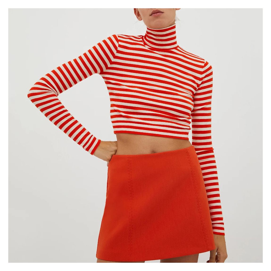 Orange Striped Antille Top main product photo