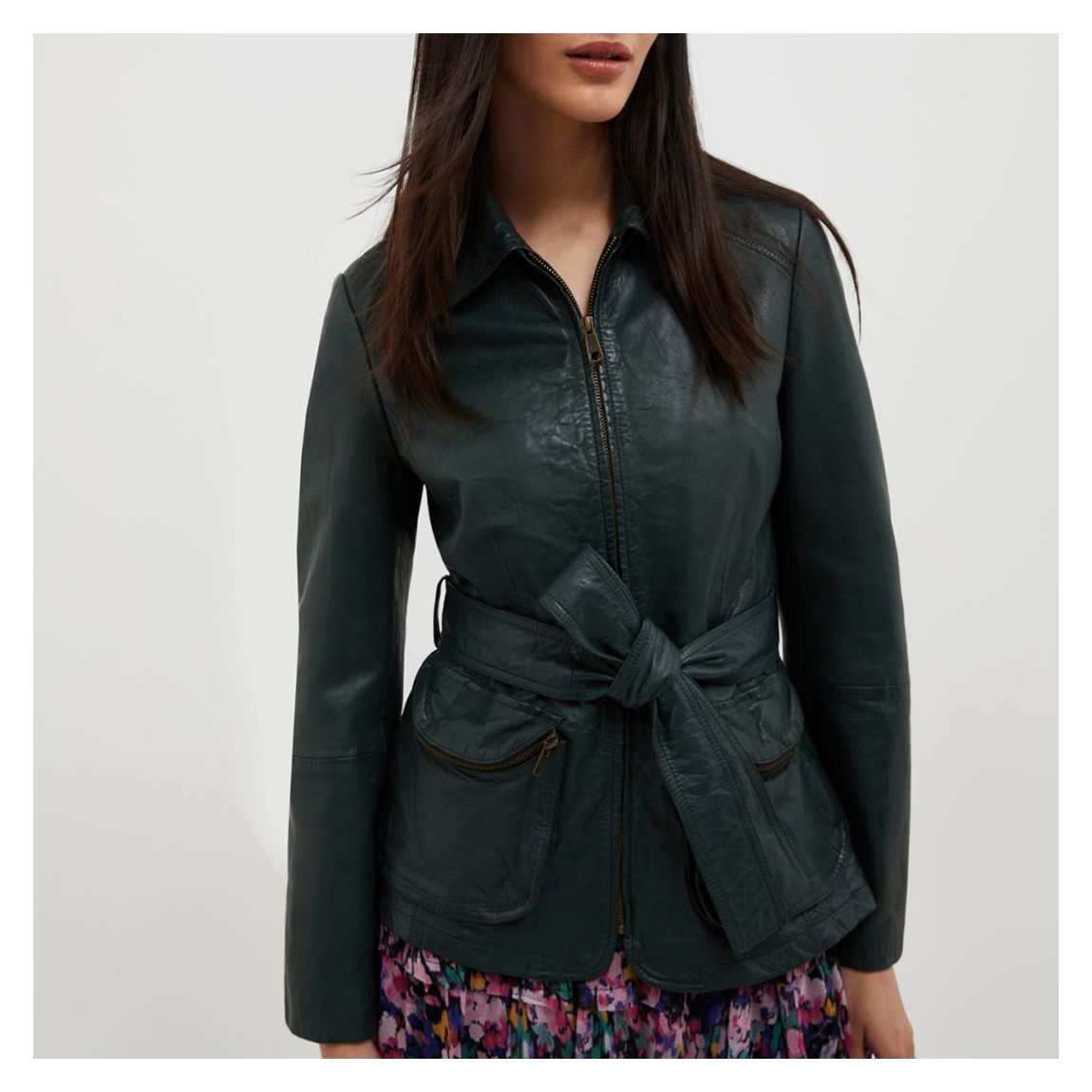 Green Leather Jacket main product photo