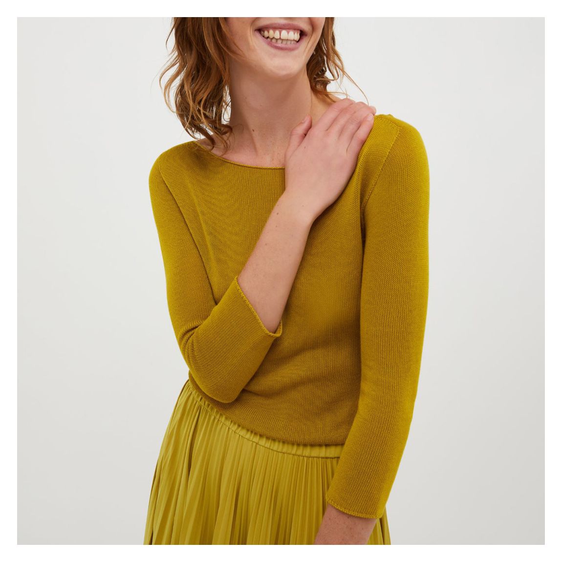 Mustard Esile Long Sleeve Top main product photo