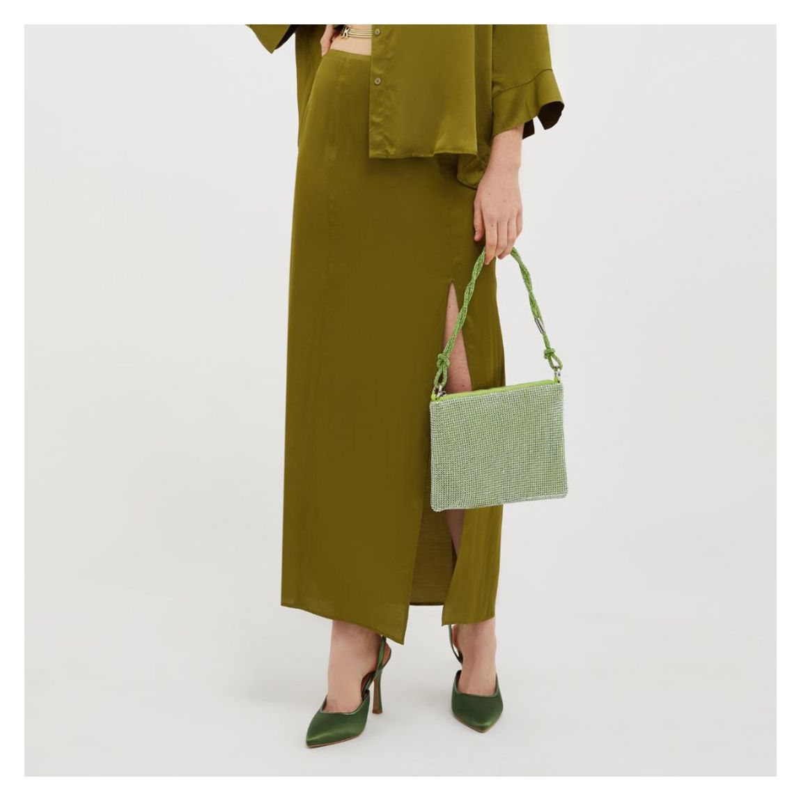 Green Linda Skirt main product photo