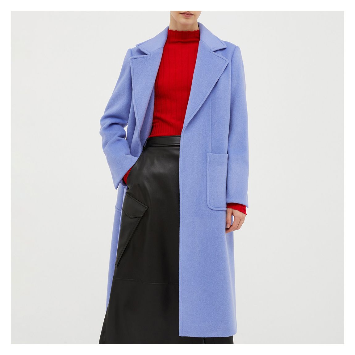 Pale Blue Wool Irunaway Coat main product photo