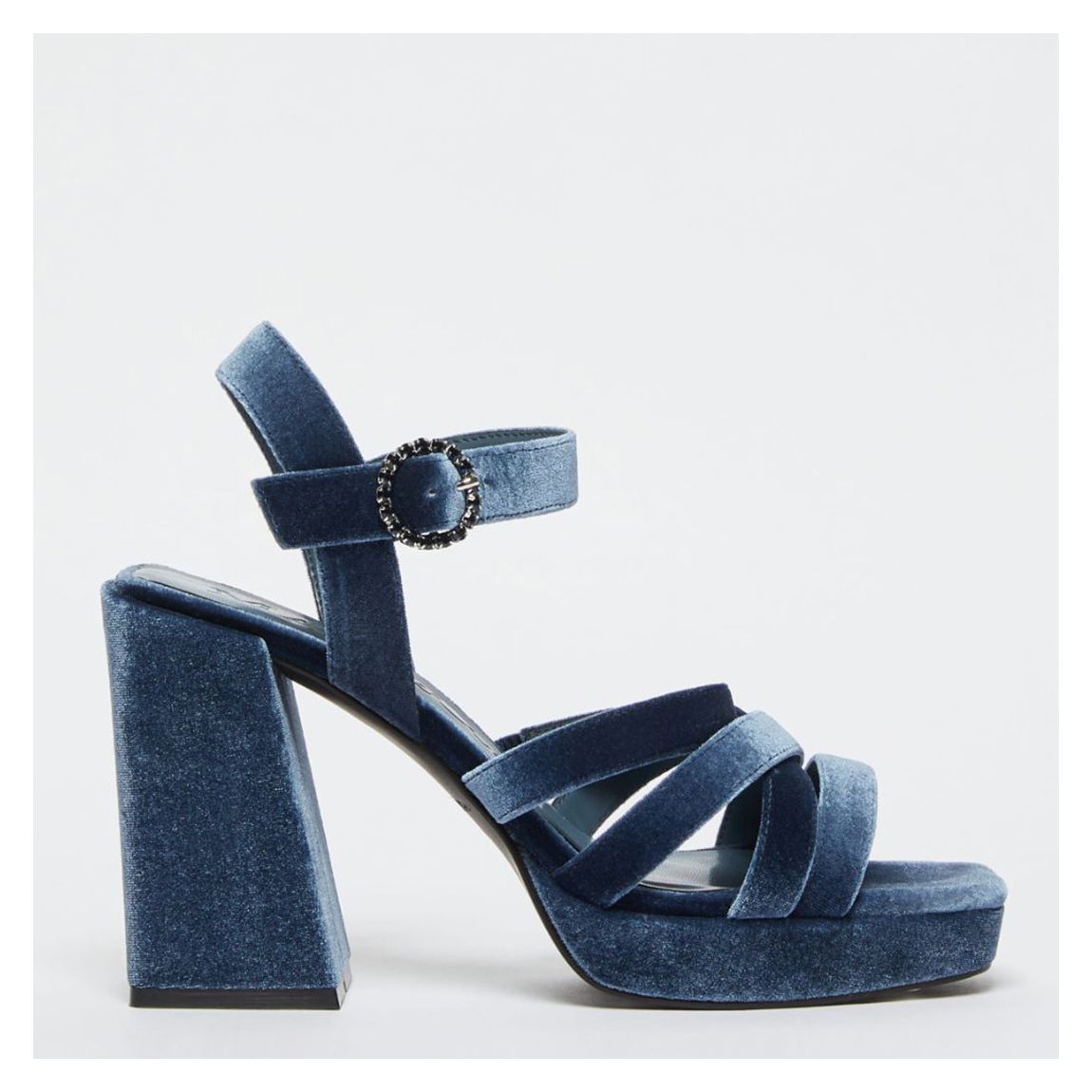 Navy Velvet Diva Heels main product photo