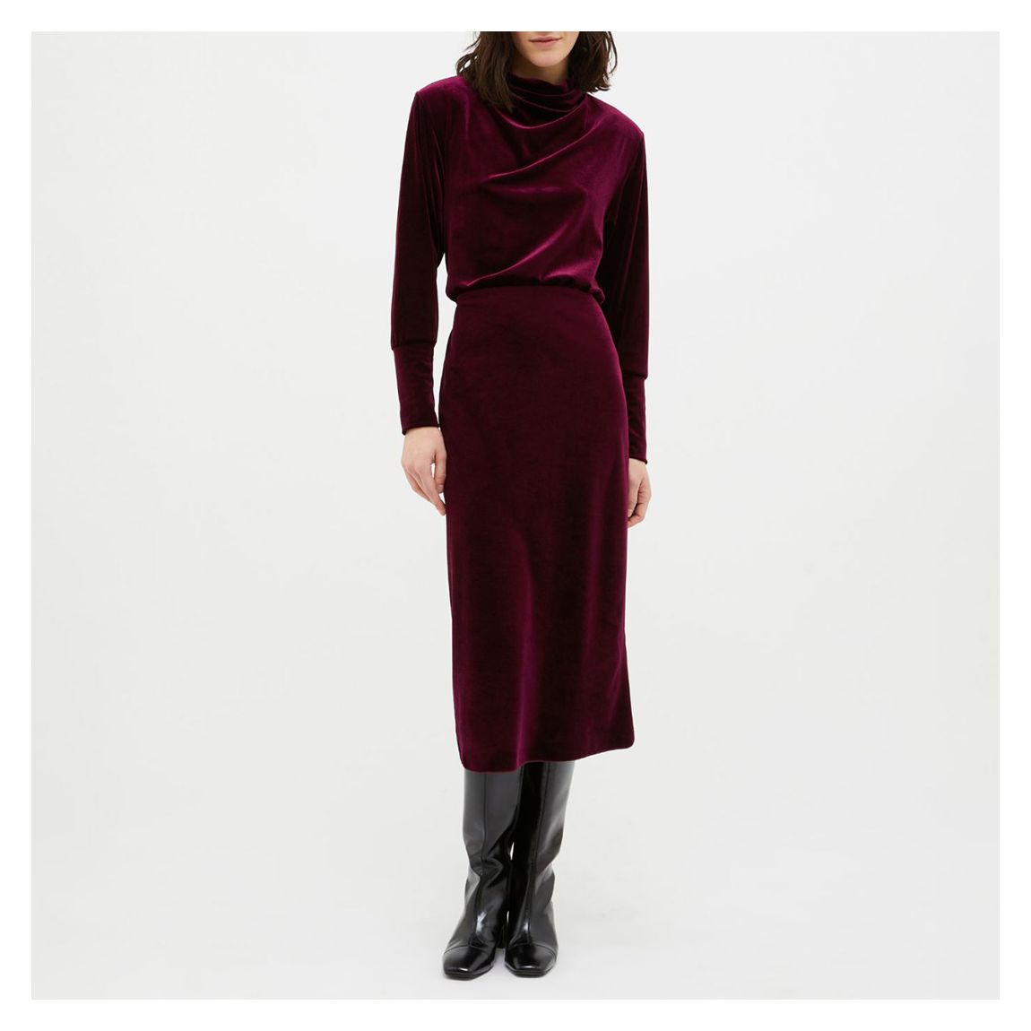 Burgundy Tomas Dress main product photo
