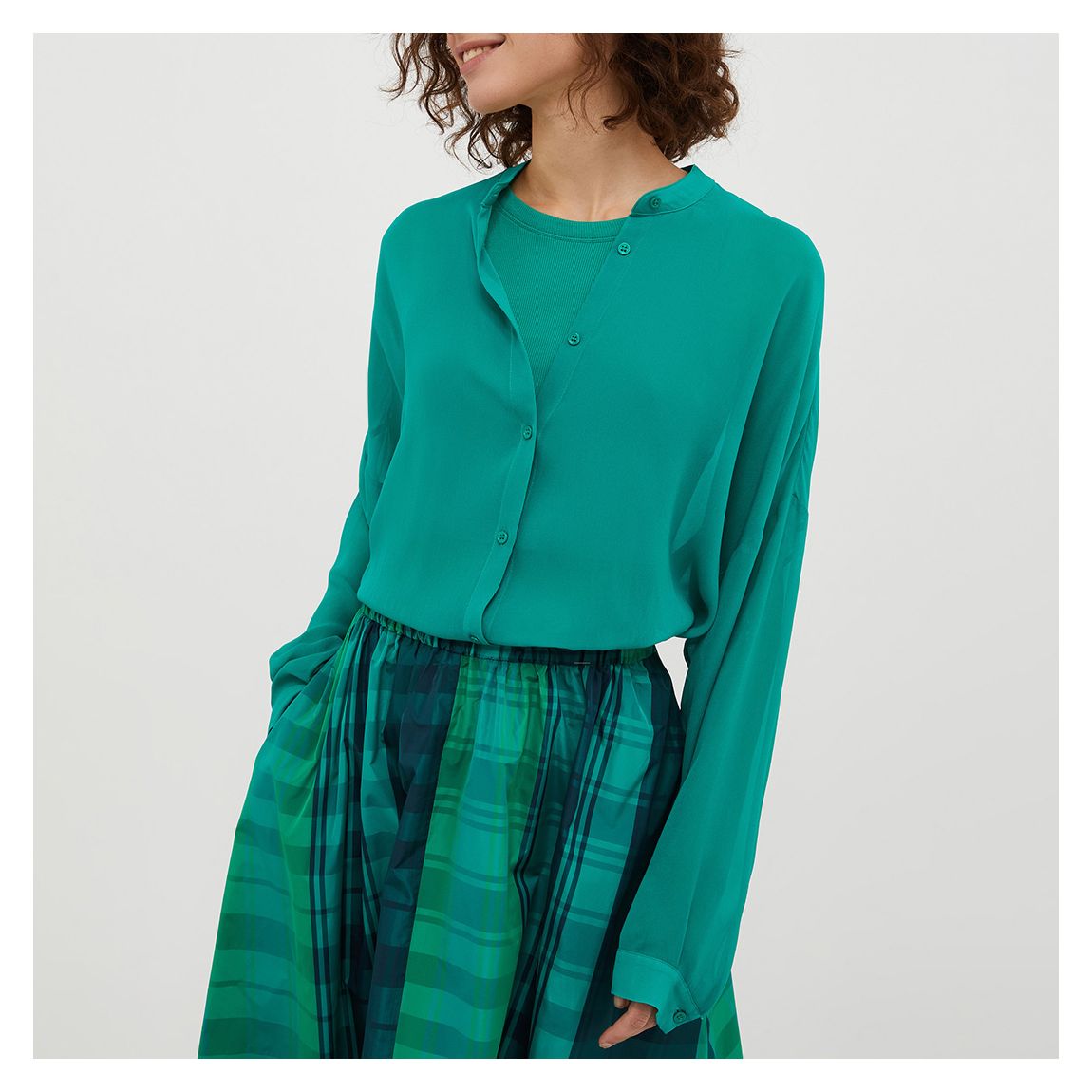 Green Elvira Blouse main product photo