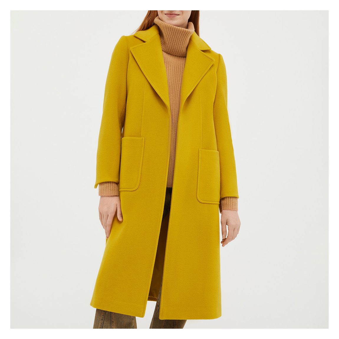 Mustard Irunawa Wool Blend Coat main product photo
