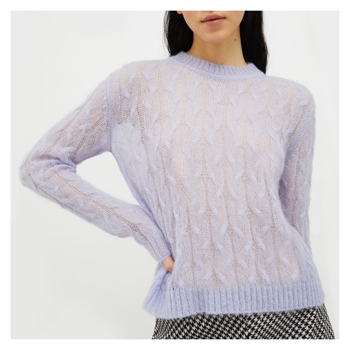 Lilac Wool Blend Laos Top main product photo