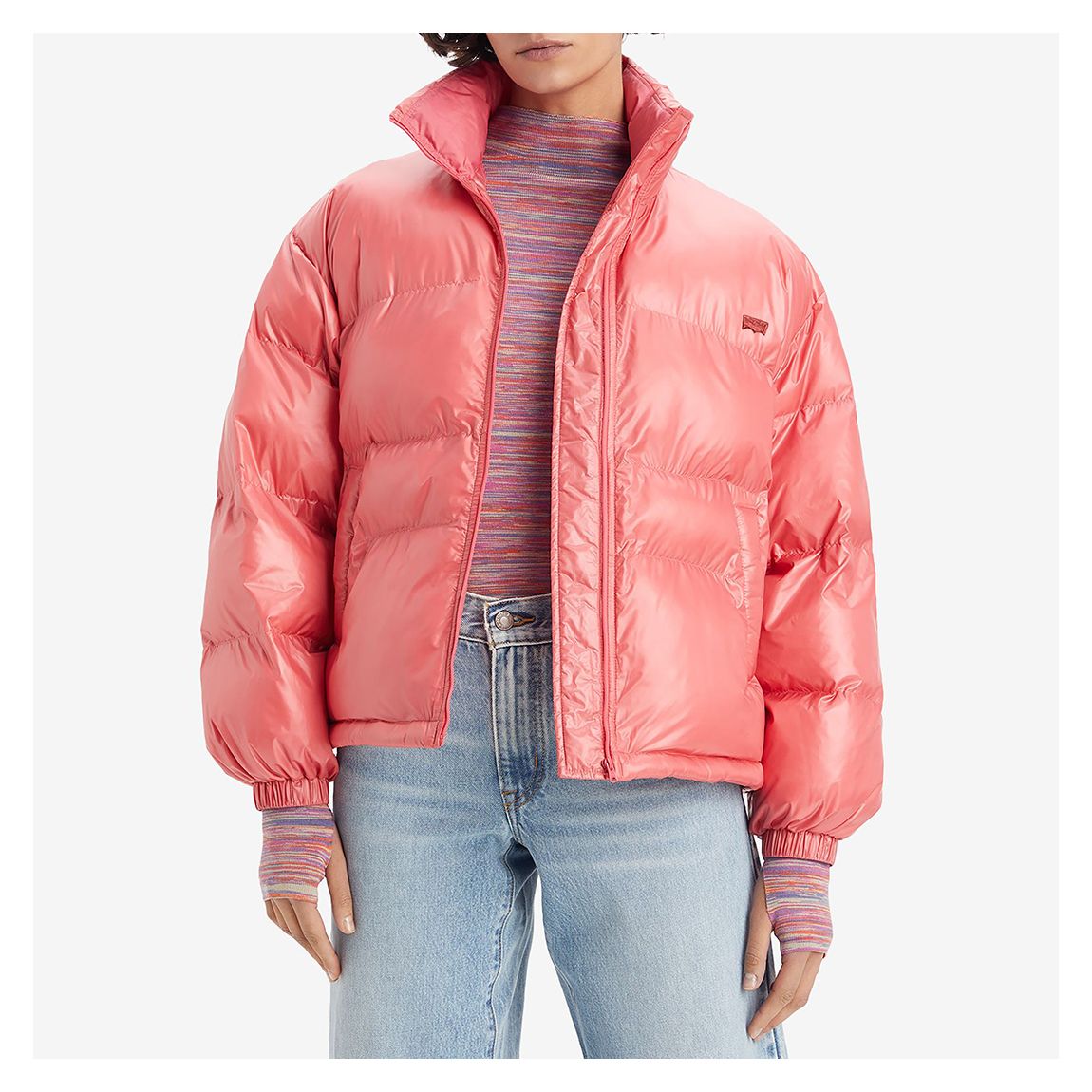 Pink Retro Puffer Jacket main product photo