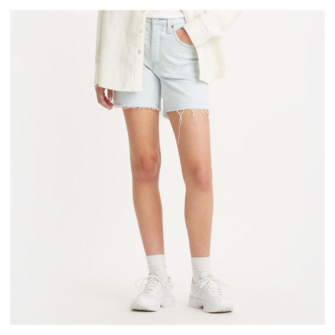 Light Blue 501® Denim Stretch Shorts main product photo
