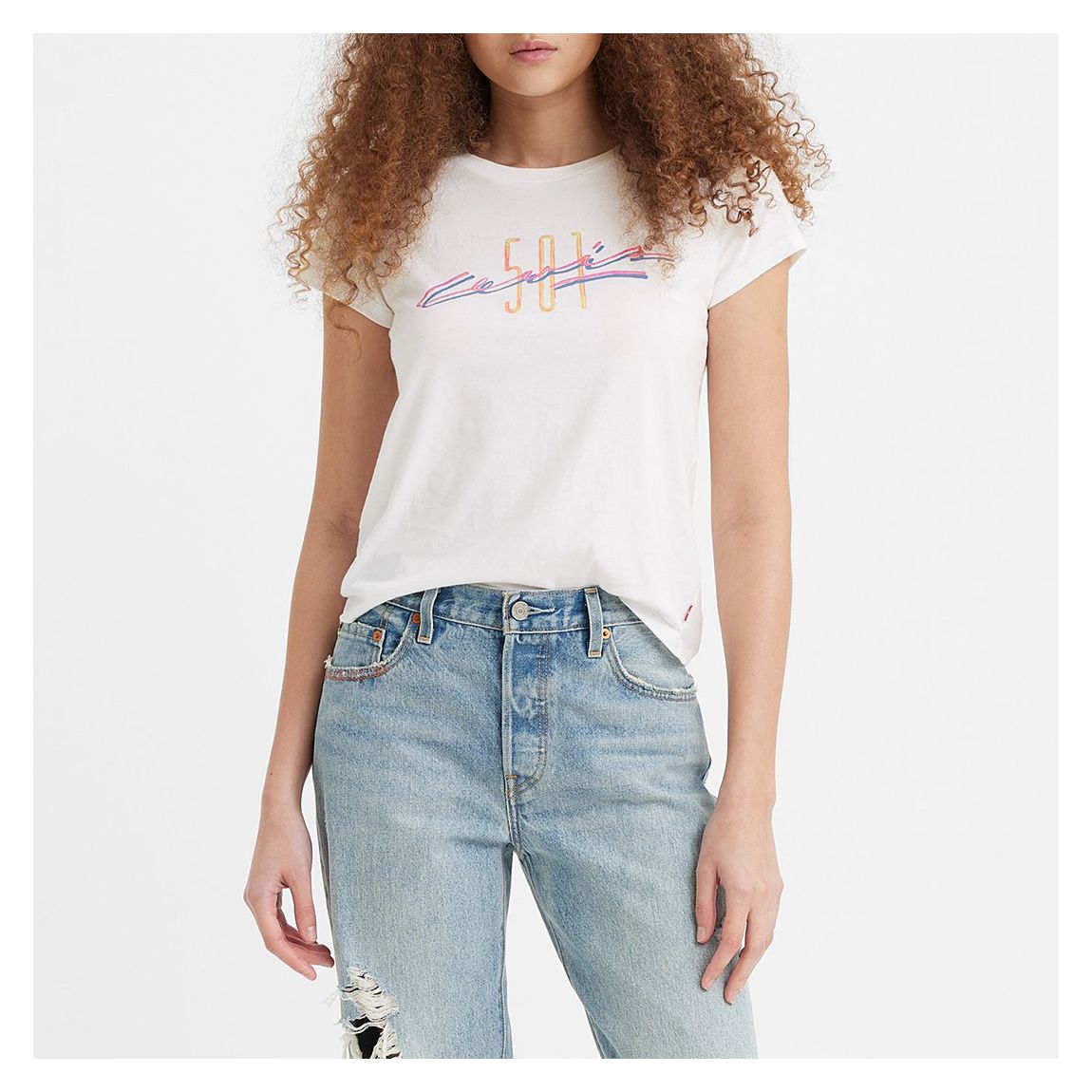 White Graphic Logo Cotton T-Shirt main product photo