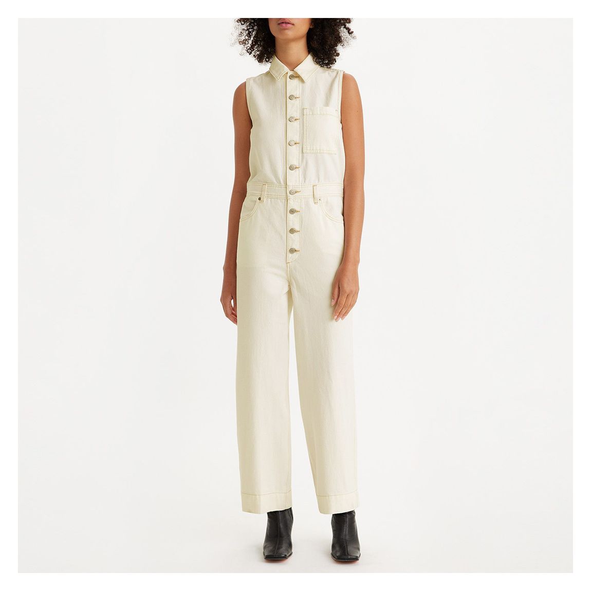 Ecru Sleeveless Jumpsuit main product photo