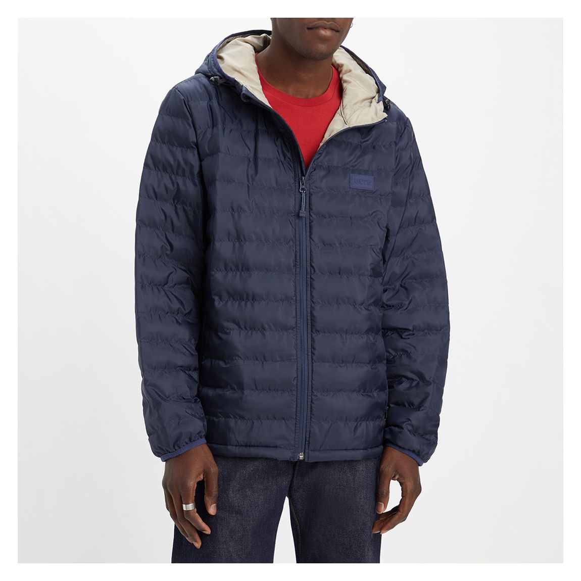 Navy Packable Puffer Jacket main product photo