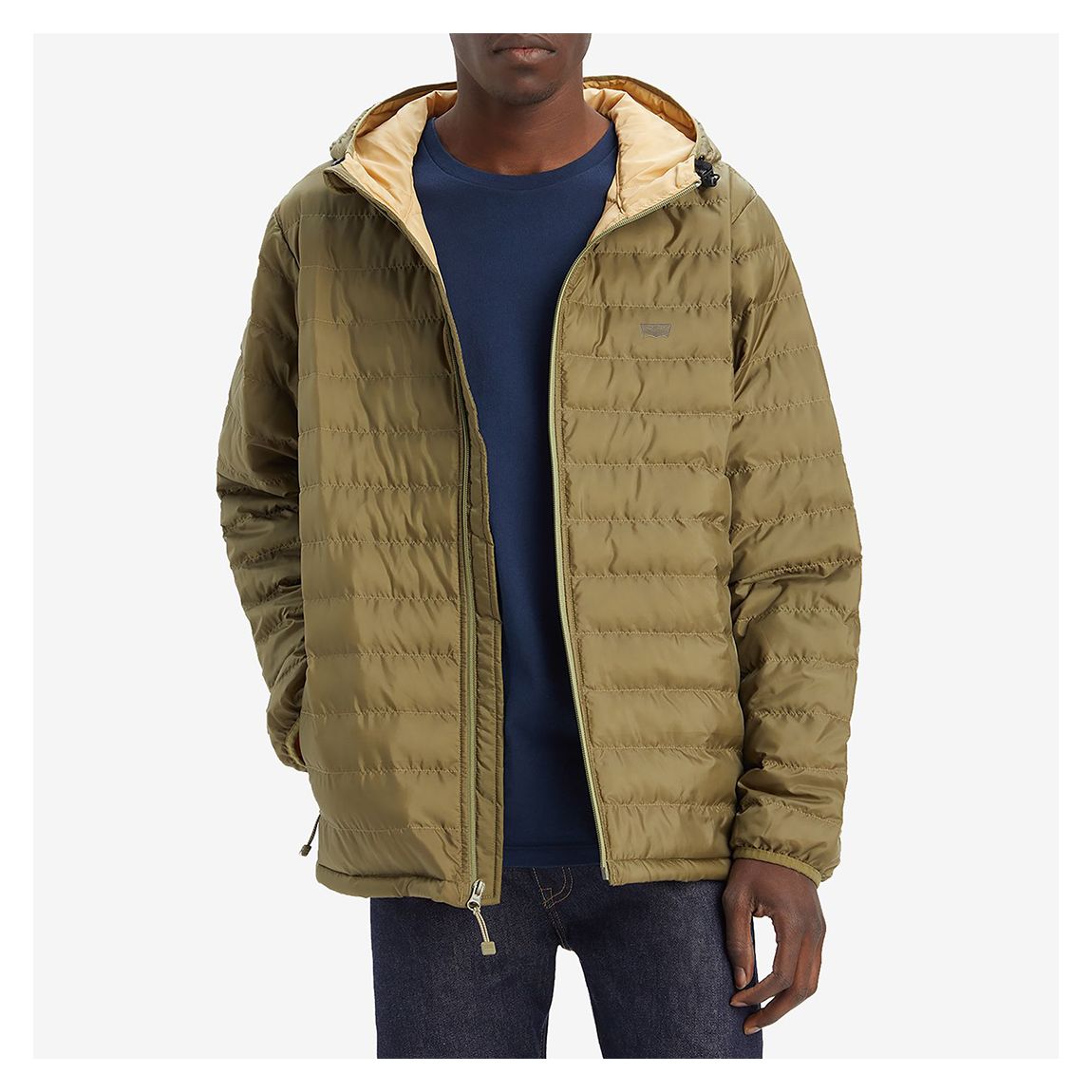 Khaki Packable Puffer Jacket main product photo
