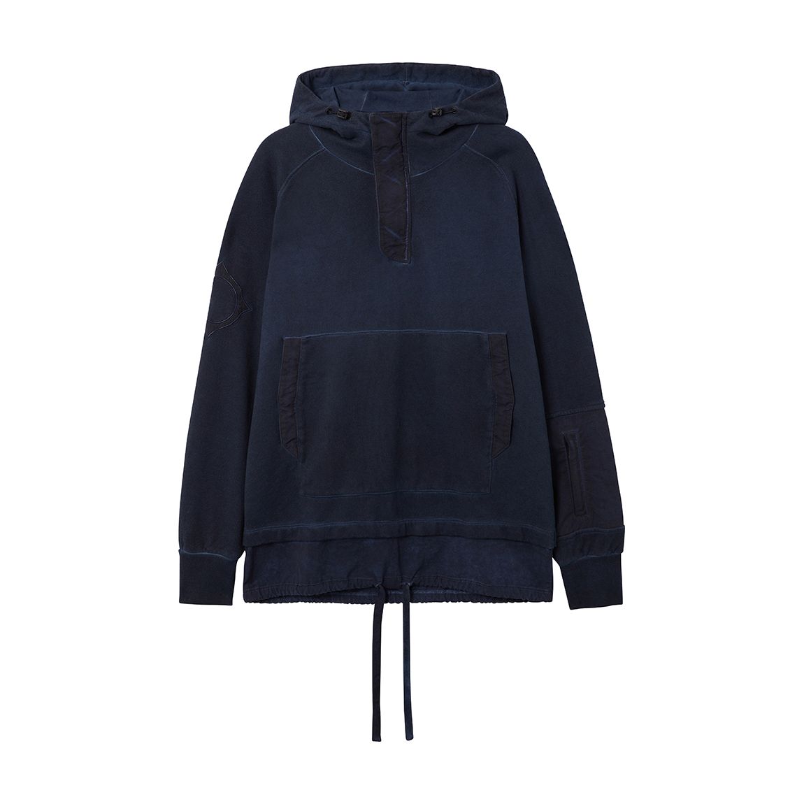Navy Oil Wash Cotton Hoodie main product photo