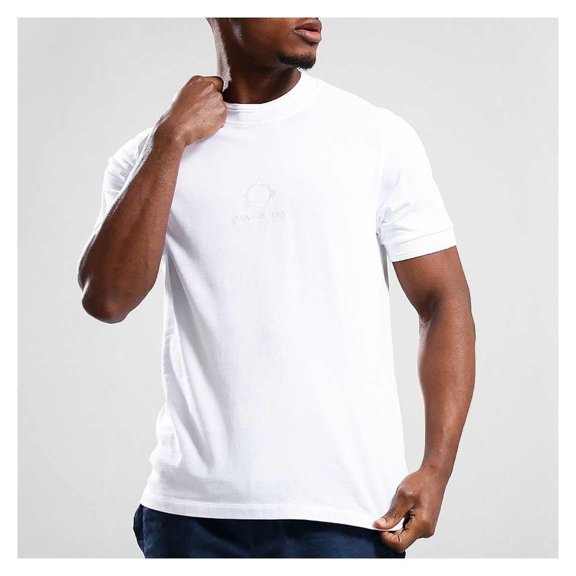 White Compass Logo Cotton T-Shirt main product photo