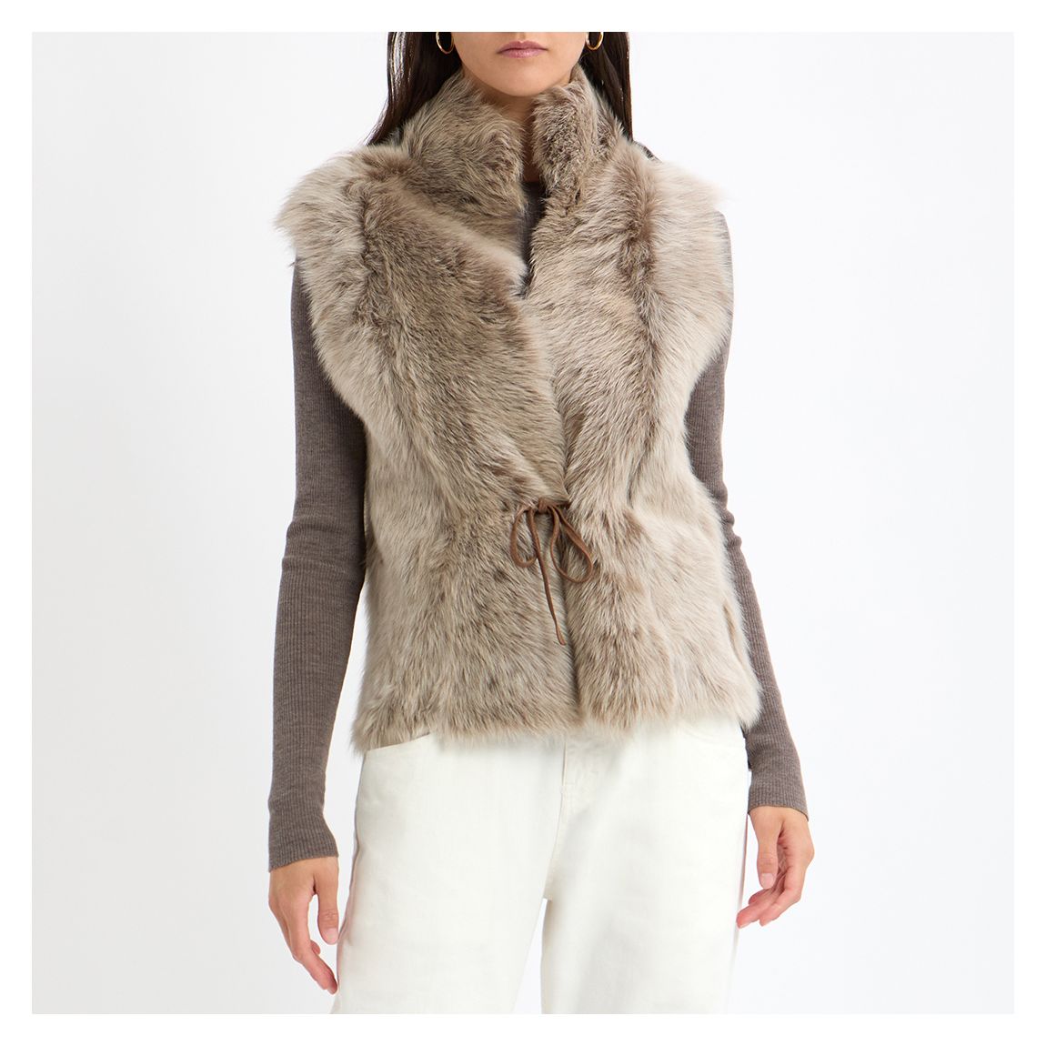 Butter Short Reversible Shearling Gilet main product photo