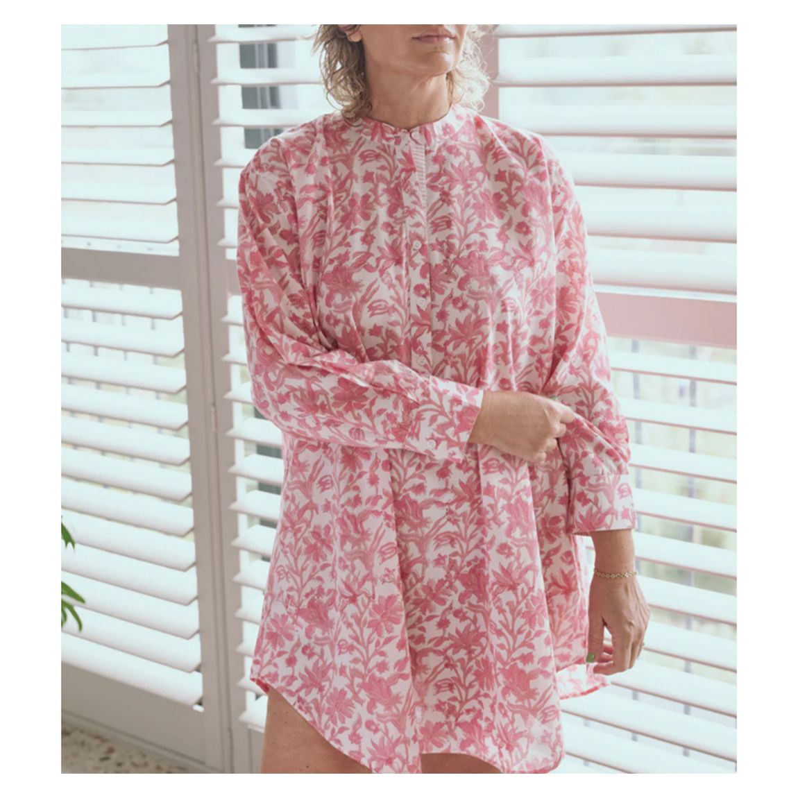 Pink Carnation Boyfriend Nightshirt main product photo