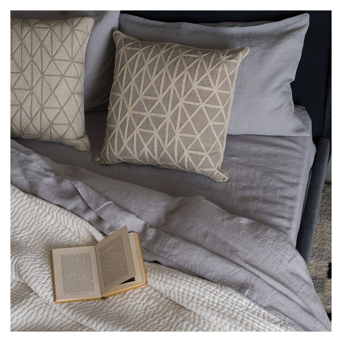 Berber Cushion, Ecru & Natural Linen main product photo