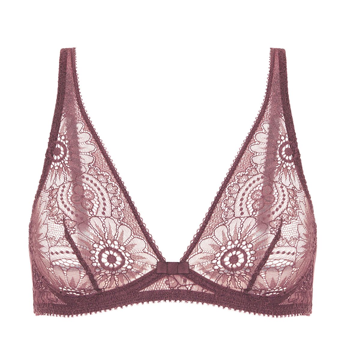 Mauve Embleme Soft Cup Triangle Bra main product photo