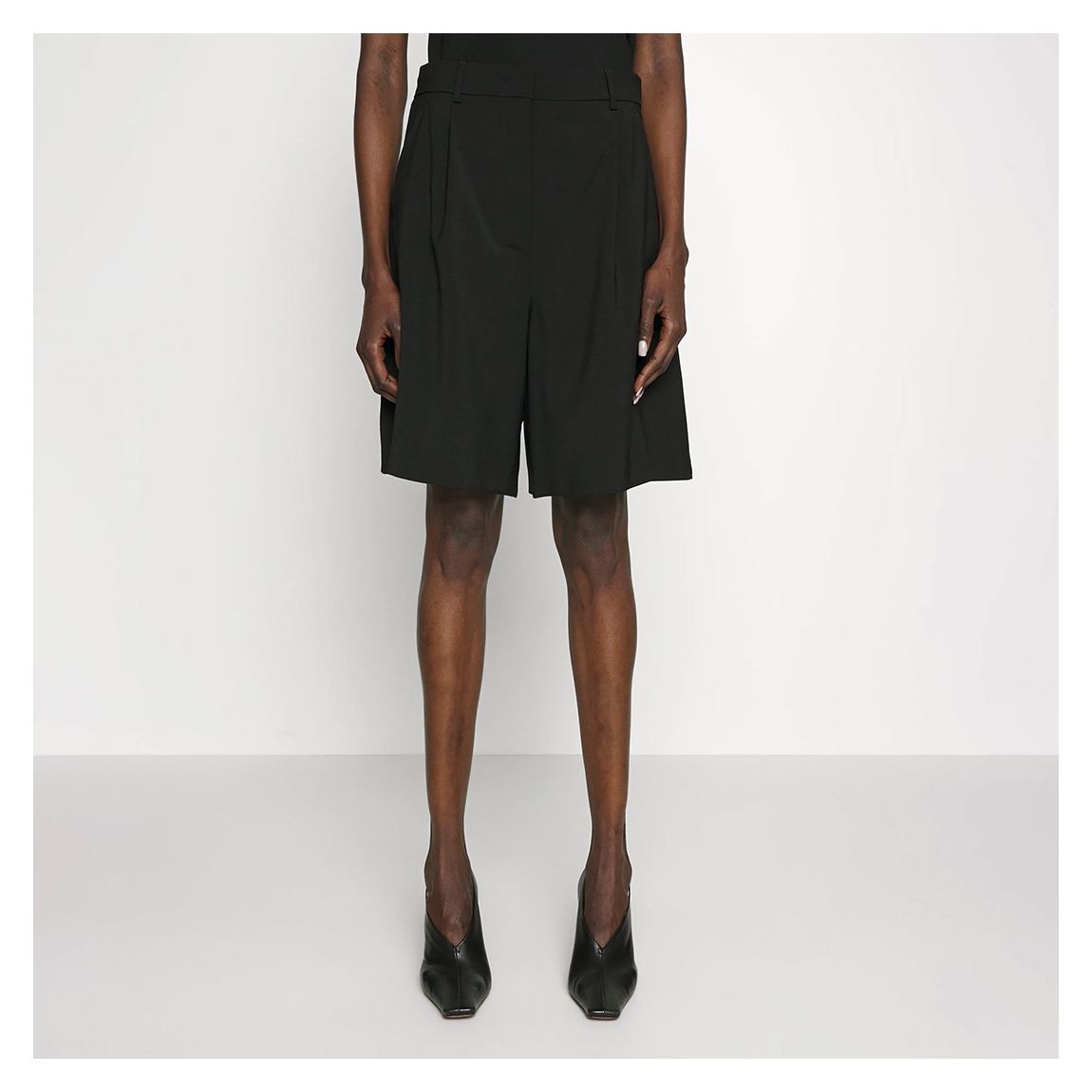 Black Belbo Wool Shorts main product photo