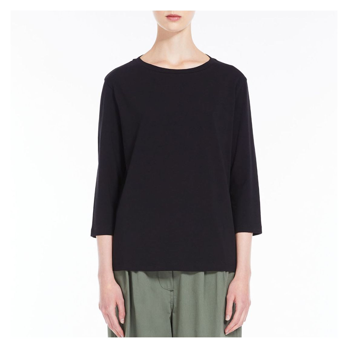 Black 3/4 Quarter Length Sleeve Top main product photo