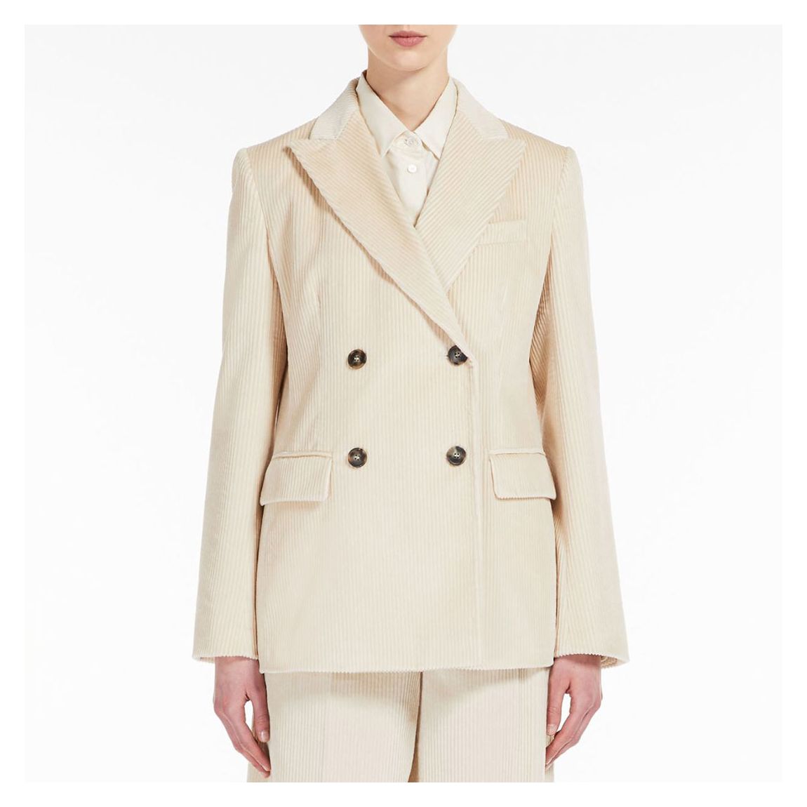 Ivory Katanga Cotton Blazer main product photo