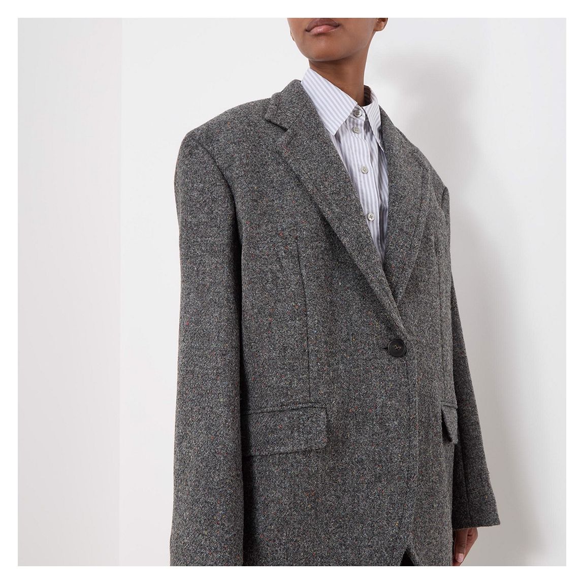 Dark Grey Rostok Wool Blazer main product photo