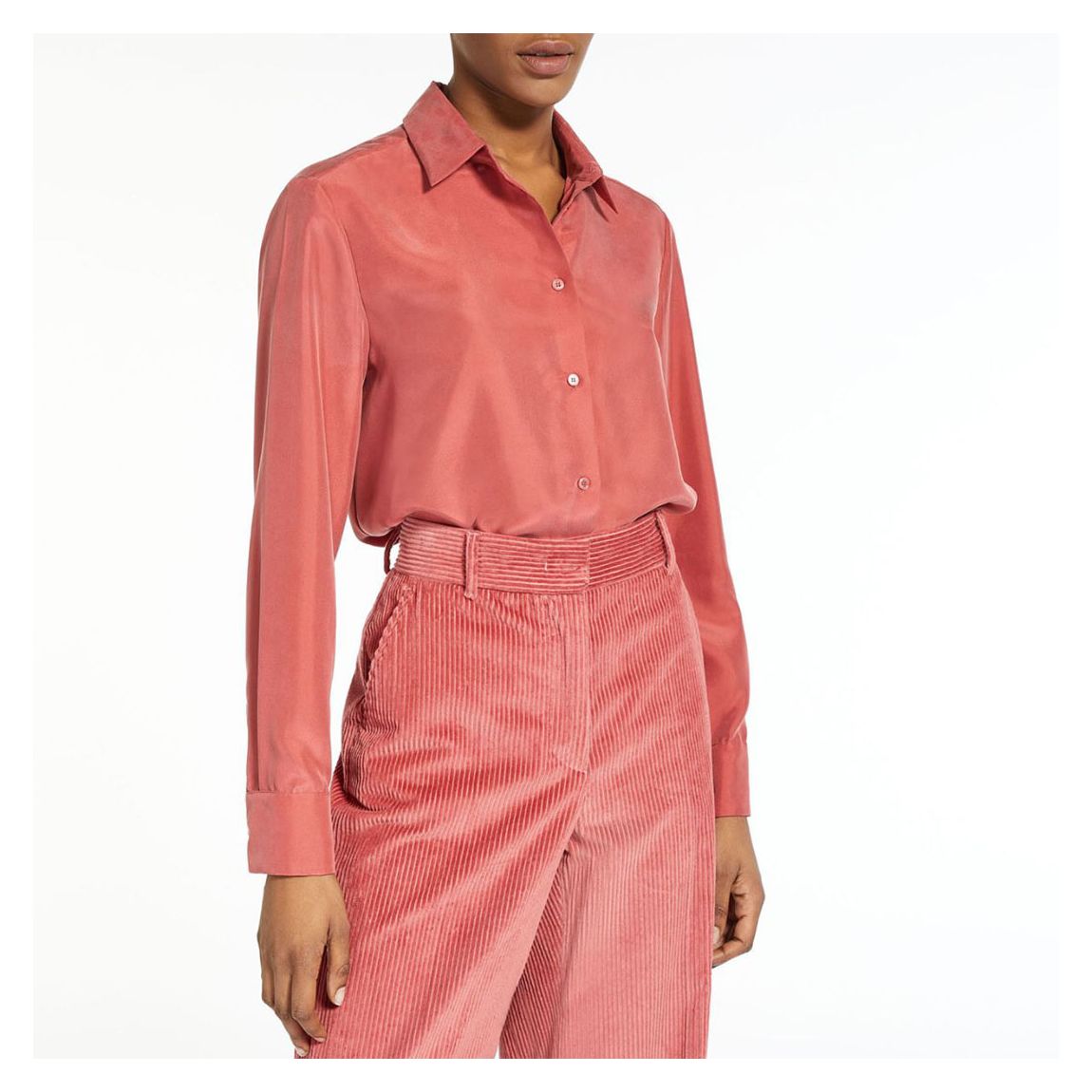 Pink Almina Silk Shirt main product photo