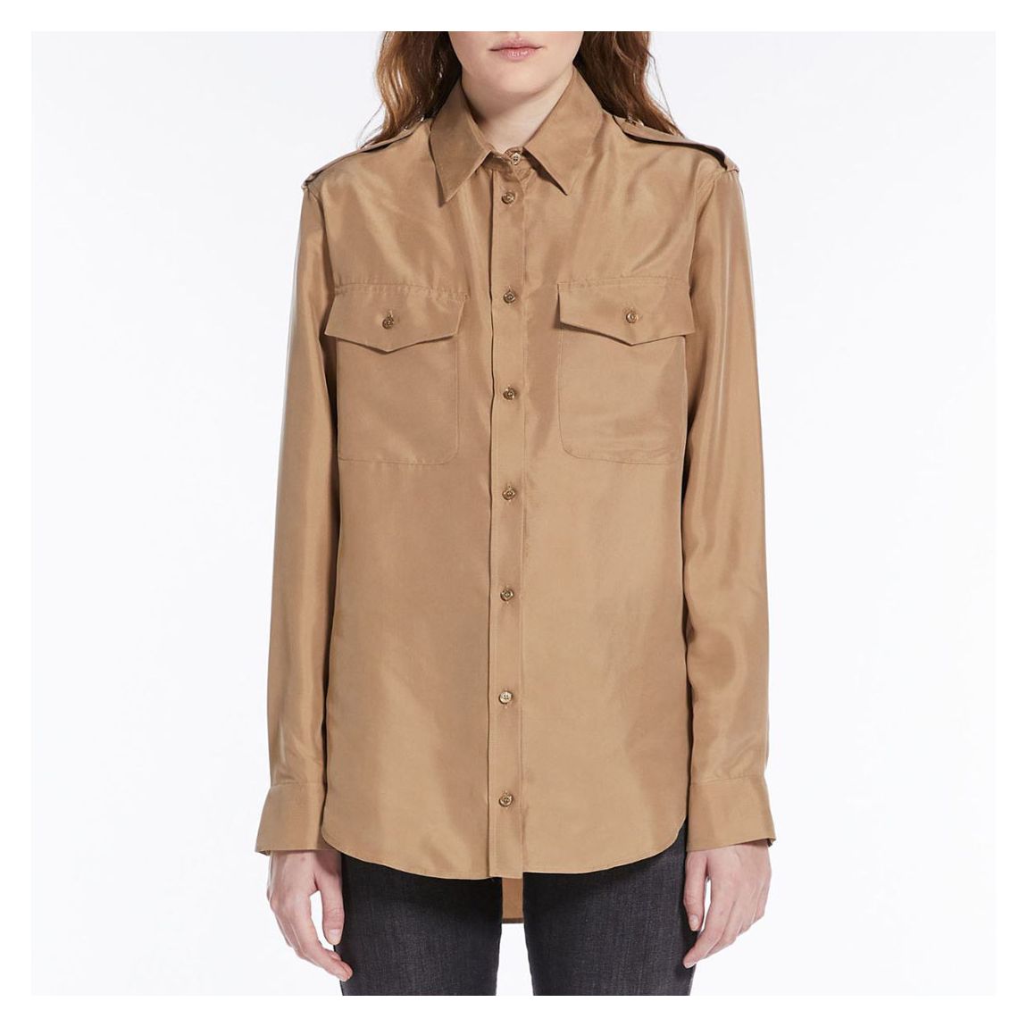 Beige Palk Silk Shirt main product photo
