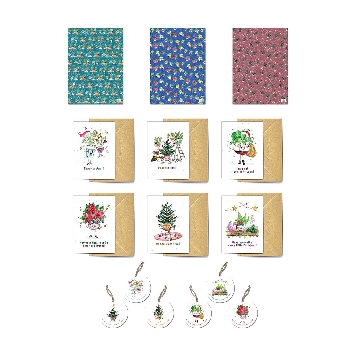 Giftwrap, Tag & Card Bundle, Plants main product photo