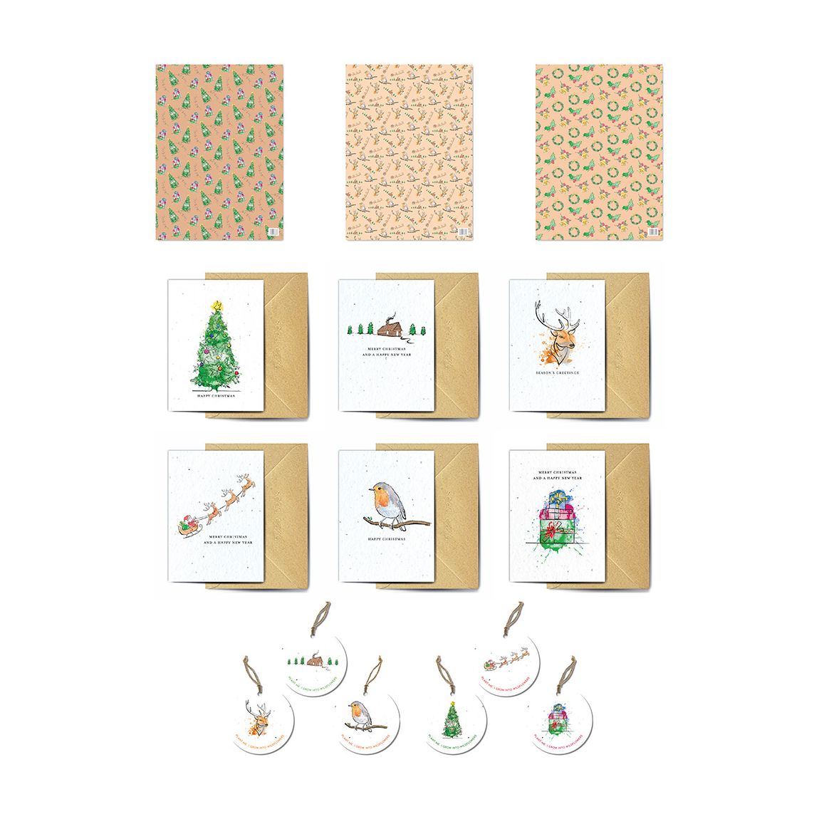 Giftwrap, Tag & Card Bundle, Robin & Tree main product photo