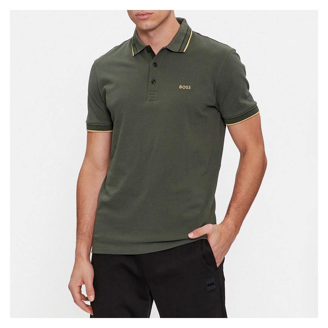 Khaki Cotton Polo Shirt main product photo
