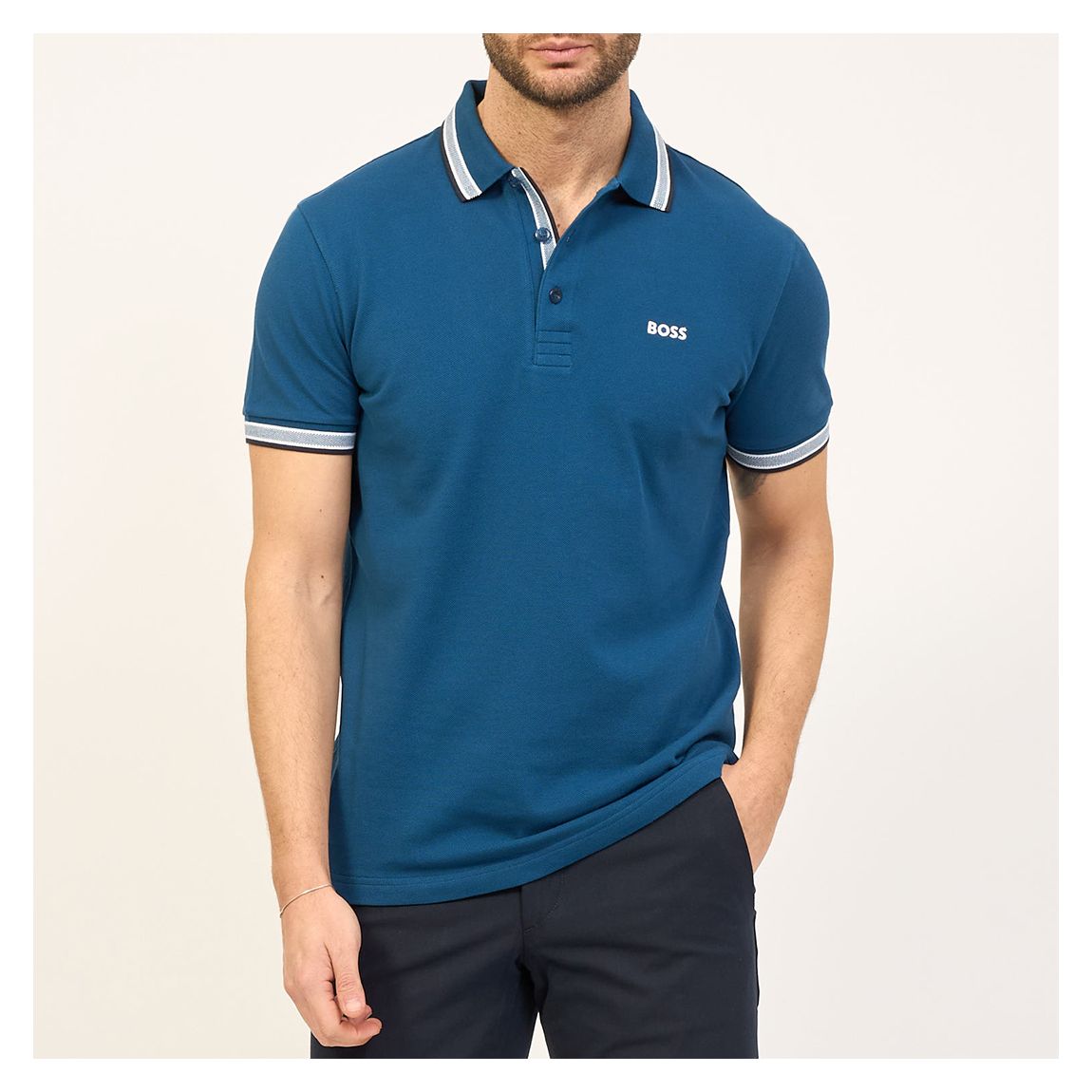 Teal Cotton Polo Shirt main product photo