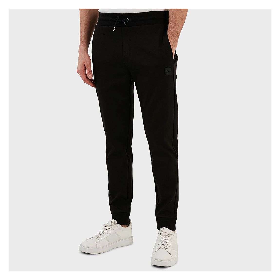 Black Cotton Blend Joggers main product photo