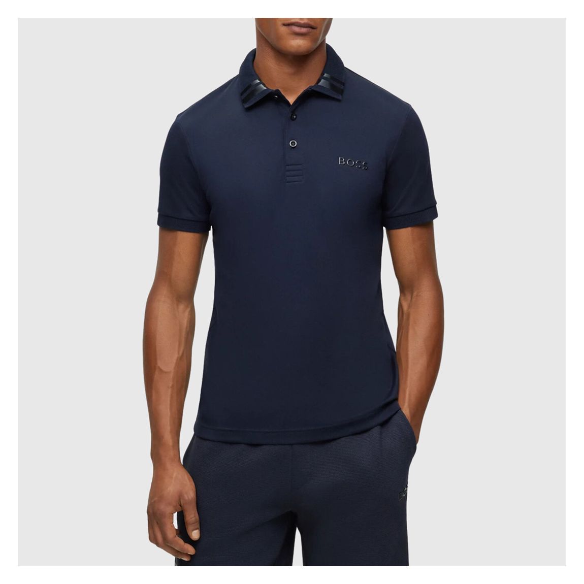 Navy Cotton Polo Shirt main product photo